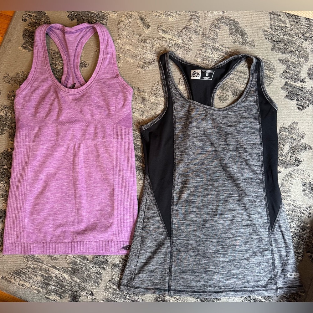 Women’s New Balance & RBX Set of 2 Racerback athletic tank tops. Size S Workout